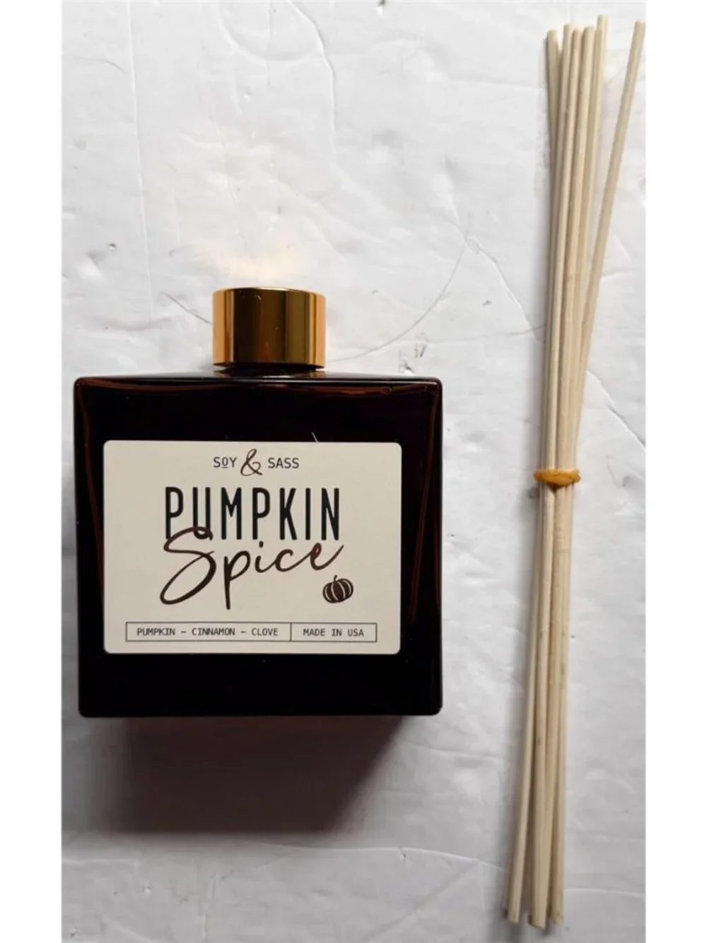 Pumpkin Spice Reed Diffuser, Fall Reed Diffuser Set - Infused w/Essential Oils